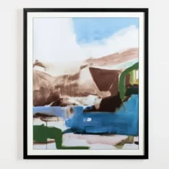 Framed Art-Kirkland's Home Regeneration Abstract Framed Art Print Blue/Brown