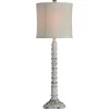 Buffet Lamps-Kirkland's Home Resin Distressed Spindle Buffet Lamp White
