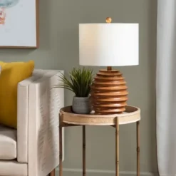 Table Lamps-Kirkland's Home Resin Honeycomb Table Lamp Brown