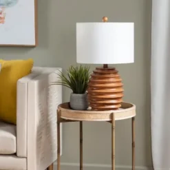 Table Lamps-Kirkland's Home Resin Honeycomb Table Lamp Brown