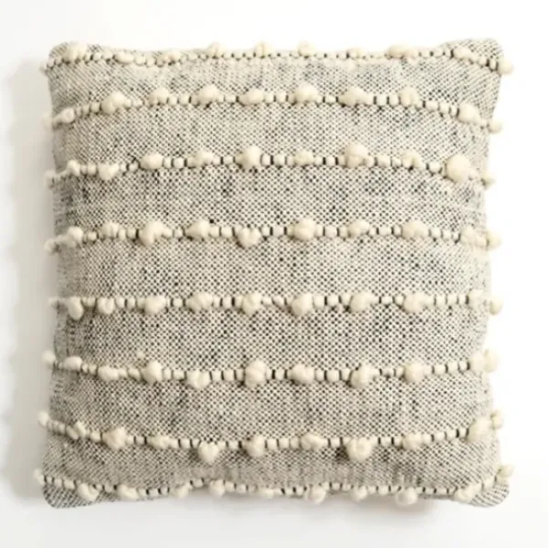 Pillows-Kirkland's Home Rhea Handwoven Pillow Ivory