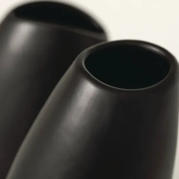 Vases-Kirkland's Home Ribbed Ceramic Bottle Vases, Set Of 3 White