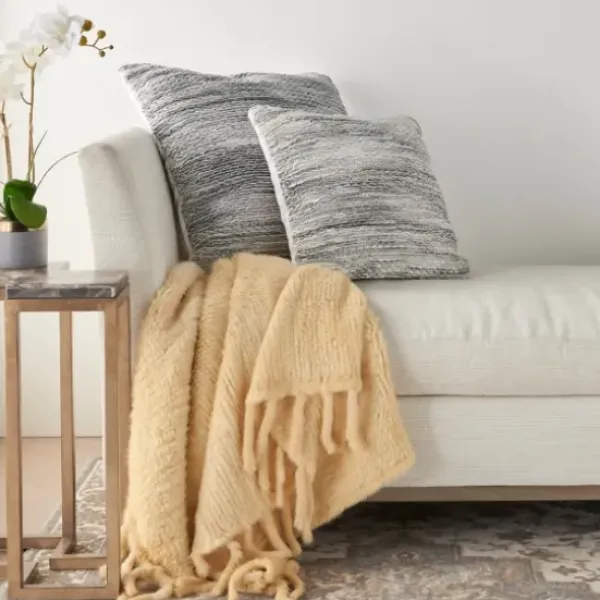 Pillows-Kirkland's Home Ribbon Loops Pillow Gray