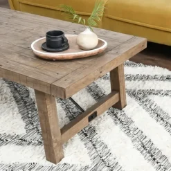 Coffee Tables-Kirkland's Home Roane Gray Reclaimed Pine Coffee Table
