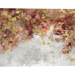 Canvas Art-Kirkland's Home Robbins Charmed Gold Canvas Art Print Red/Gold/Gray