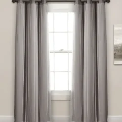 Curtains & Drapes-Kirkland's Home Rosalie Lace Curtain Panel Set, 108 In. White