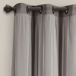 Curtains & Drapes-Kirkland's Home Rosalie Lace Curtain Panel Set, 108 In. White