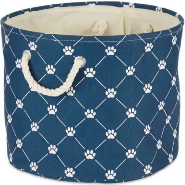 Baskets & Boxes-Kirkland's Home Rose Paw Trellis Rectangle Basket, 17.5 In. Pink