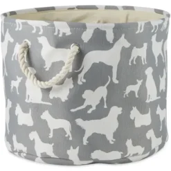 Baskets & Boxes-Kirkland's Home Rose Paw Trellis Round Basket, 12 In. Pink