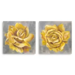 Canvas Art-Kirkland's Home Roses Giclee Canvas Art Prints, Set Of 2 Yellow