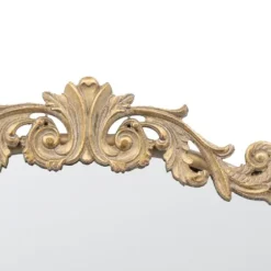 Decorative Mirrors-Kirkland's Home Round Antique Floral Scroll Mirror, 39 In. Gold