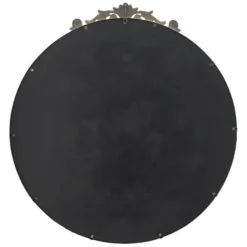Decorative Mirrors-Kirkland's Home Round Antique Floral Scroll Mirror, 39 In. Gold