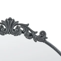 Decorative Mirrors-Kirkland's Home Round Antique Floral Scroll Mirror, 39 In. Black