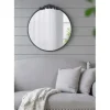 Decorative Mirrors-Kirkland's Home Round Antique Floral Scroll Mirror, 32 In. Black