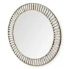 Decorative Mirrors-Kirkland's Home Round Antique Gold Double Beaded Mirror