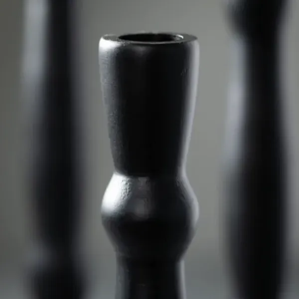 Candle Holders-Kirkland's Home Round Base Taper Candle Holders, Set Of 3 Black