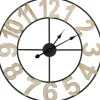 Clocks-Kirkland's Home Round Black Metal Open Face Wall Clock