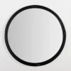 Decorative Mirrors-Kirkland's Home Round Black Rattan Wall Mirror