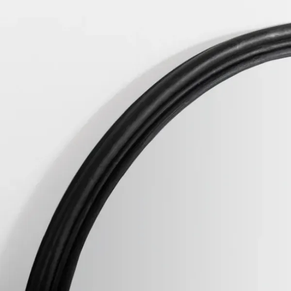 Decorative Mirrors-Kirkland's Home Round Black Rattan Wall Mirror