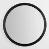 Decorative Mirrors-Kirkland's Home Round Black Wood Ridged Mirror