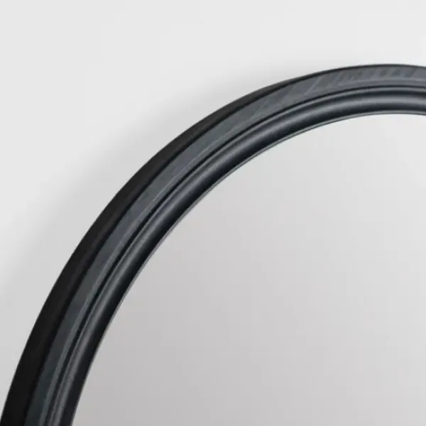 Decorative Mirrors-Kirkland's Home Round Black Wood Ridged Mirror
