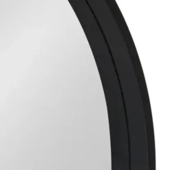 Decorative Mirrors-Kirkland's Home Round Black Wood Travis Accent Mirror