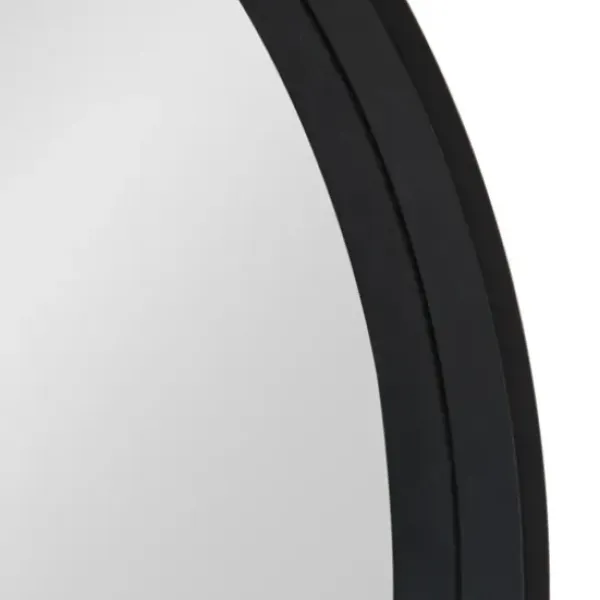 Decorative Mirrors-Kirkland's Home Round Black Wood Travis Accent Mirror