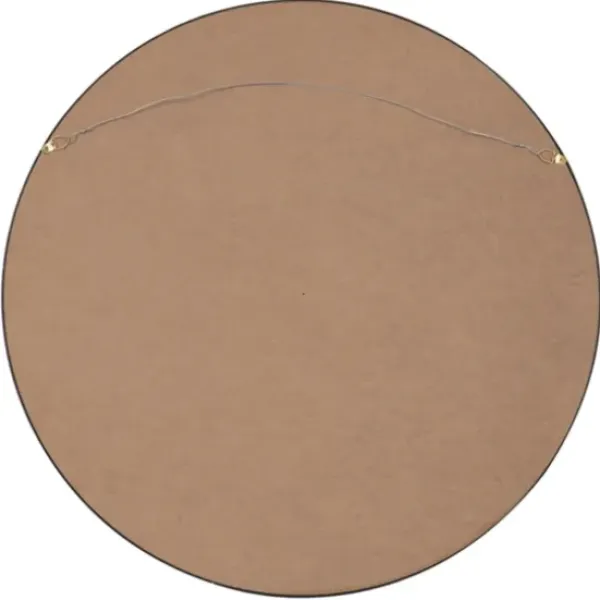Decorative Mirrors-Kirkland's Home Round Black Wood Travis Accent Mirror