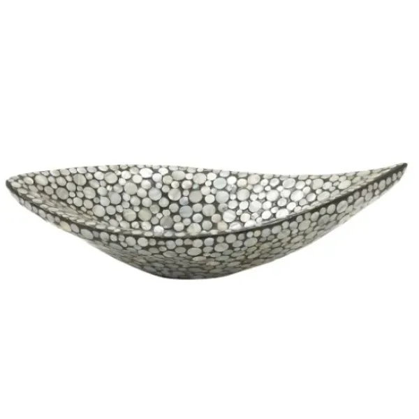 Decorative Trays-Kirkland's Home Round Curved Metal Handles Tray Brown