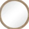 Decorative Mirrors-Kirkland's Home Round Distressed Beaded Wall Mirror, 44 In.
