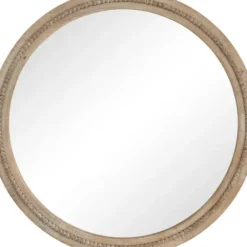 Decorative Mirrors-Kirkland's Home Round Distressed Beaded Wall Mirror, 44 In.