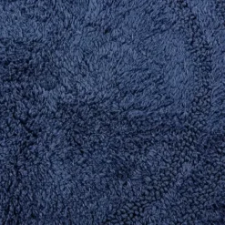 Bathroom Rugs-Kirkland's Home Round French Crochet Bath Mat, 28 In. Blue