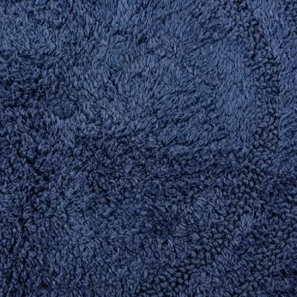 Bathroom Rugs-Kirkland's Home Round French Crochet Bath Mat, 28 In. Blue