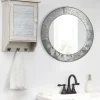 Decorative Mirrors-Kirkland's Home Round Galvanized Wall Mirror, 22 In.