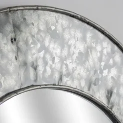 Decorative Mirrors-Kirkland's Home Round Galvanized Wall Mirror, 22 In.