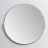 Decorative Mirrors-Kirkland's Home Round Gold Half Frame Mirror
