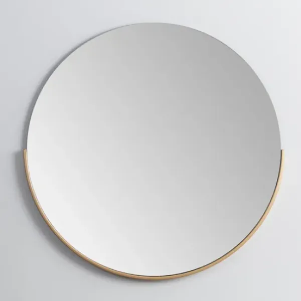 Decorative Mirrors-Kirkland's Home Round Gold Half Frame Mirror