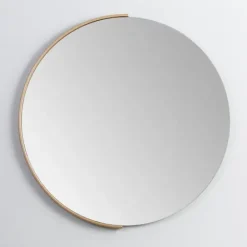 Decorative Mirrors-Kirkland's Home Round Gold Half Frame Mirror