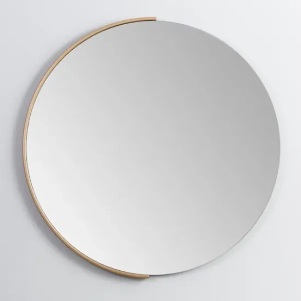Decorative Mirrors-Kirkland's Home Round Gold Half Frame Mirror