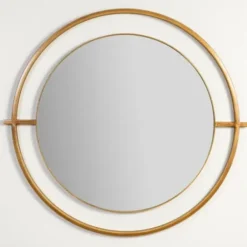 Decorative Mirrors-Kirkland's Home Round Gold Modern Wall Mirror