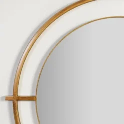 Decorative Mirrors-Kirkland's Home Round Gold Modern Wall Mirror