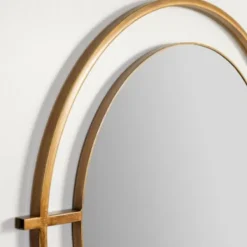 Decorative Mirrors-Kirkland's Home Round Gold Modern Wall Mirror