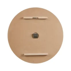 Clocks-Kirkland's Home Round Gray And Natural Wooden Wall Clock