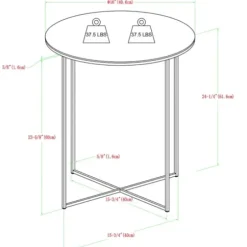 Accent & End Tables-Kirkland's Home Round Marble And Gold Accent Table White