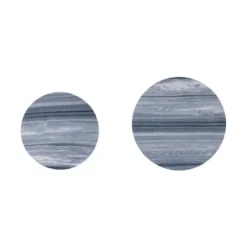 Accent & End Tables-Kirkland's Home Round Marble Nesting 2-Pc. Accent Table Set Gray
