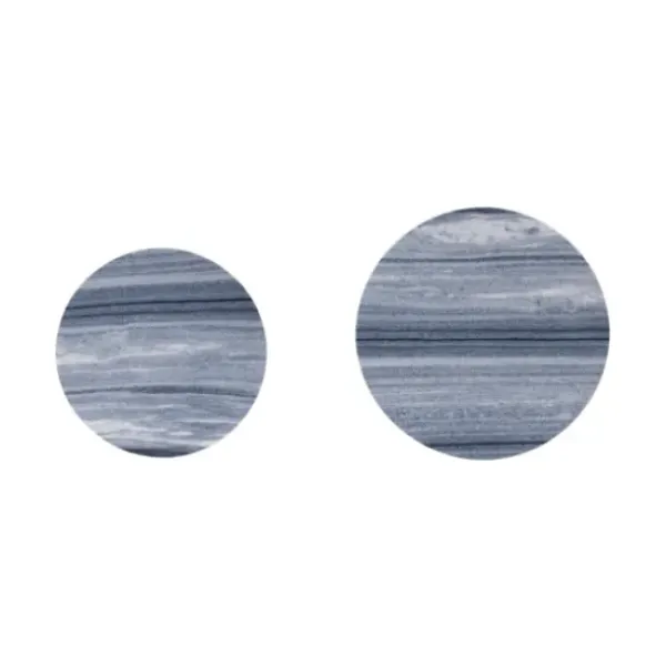 Accent & End Tables-Kirkland's Home Round Marble Nesting 2-Pc. Accent Table Set Gray