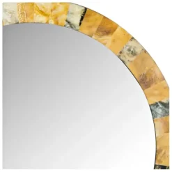 Decorative Mirrors-Kirkland's Home Round Marbleized Wall Mirror