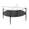 Coffee Tables-Kirkland's Home Round Martha Stewart Coffee Table Black