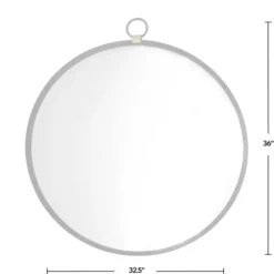 Decorative Mirrors-Kirkland's Home Round Metal Mirror With Ring Black