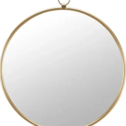 Decorative Mirrors-Kirkland's Home Round Metal Mirror With Ring Gold
